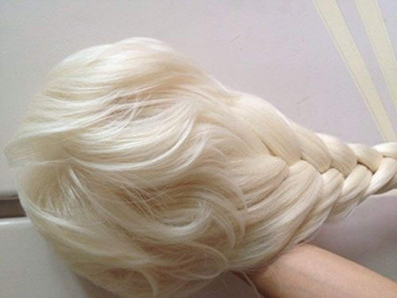 Anogol Hair Cap + ( 6 Hairpins ) Blonde Cosplay Wig Princess Wig for Women Long Princess Braided Wig Braid Costume Synthetic Wig for Halloween Party - Image 2